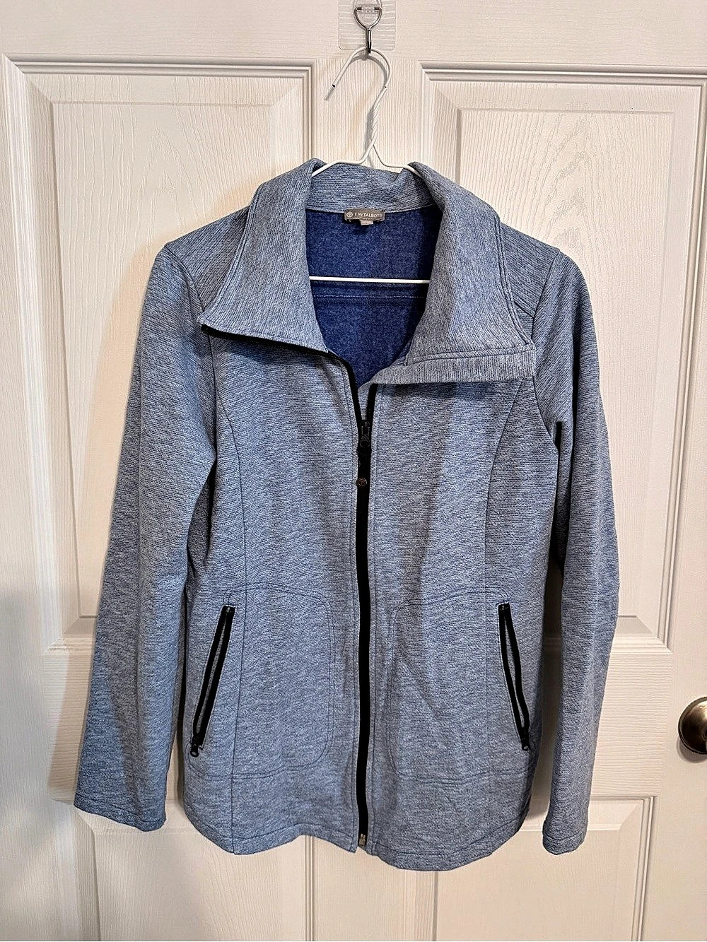 Talbots Blue Zip Front Jacket Size Small Like New